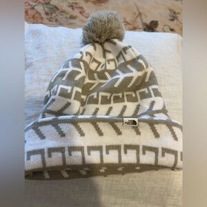 The North Face Tan and Cream beanie